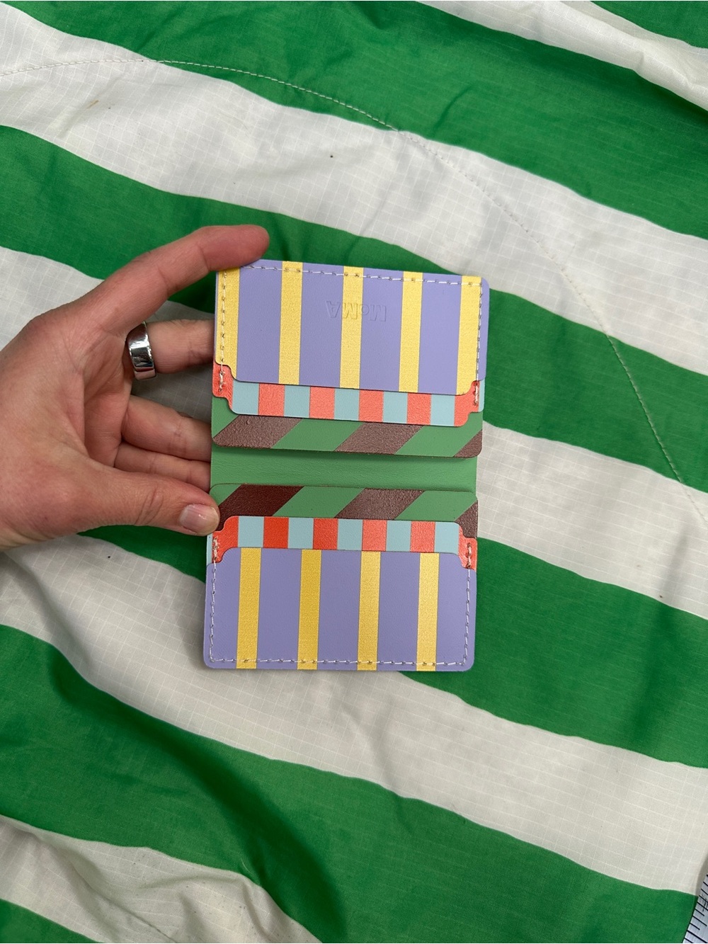 DUSEN DUSEN x MoMA vegan leather bifold wallet